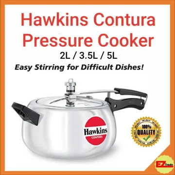 Hawkins CMY50 Contura Pressure Cooker, 5 L, Mustard Yellow