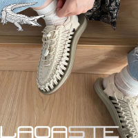 L.AOASTE?☛จัดส่ง2-3วัน☚ 16 สี Shoes 【?1-2 Days ? 1-3 วันรับสินค้าเลย]รองเท้าถัก​เชือก​รัดส้นสไตล์ kenen 2022 แบรนด์สุภาพสตรีรองเท้าแตะคู่รองเท้าแตะชายหาดแบนระบายอากาศทอรองเท้าแตะ XL กระตือรือร้นรองเท้า วินเทจ รองเท้าแตะผู้ชาย kenen?（-1，เอาไซส์เล็กค่ะ）