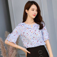 VOGUEBIBLE เสื้อแฟชั่นผญ หญิงเสื้อฮาวายผู้หญิงเสื้อสไตล์เกาหลีดอกไม้พิมพ์เสื้อ womensummer หลวมขนาดสบาย Baju perempuan 2020 ใหม่