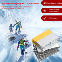 1 Pc Outdoor Rescue First Aid ฉนวนกันความร้อนแคมป์เก็บฟอยล์โพลีเอสเตอร์ฟิล์มฉนวนกันความร้อนอุ่นผ้าห่มช่วยชีวิต-Rendd