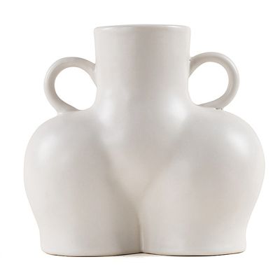 Ceramic Body Art Vase Simulation Human Body Decor Vase Desktop Decor Chic Butt Art Statue Flower Pot