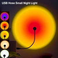 USB Sunset Light Led Projector Rainbow Lamp Night Light Photography Wall Atmosphere Neon Lightting For Bedroom Home Decoration Night Lights