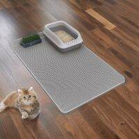 Cat Litter Mat ทนต่อการสึกหรอขนาดใหญ่ขนาดเล็ก Double-Layer,ทรายกันลื่นกันน้ำ Litter Cat Litter Mat Cat อุปกรณ์เสริม