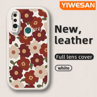 YIWESAN เคสสำหรับ Huawei Y9นายก2019 P Smart Z Honor เคส9X แบรนด์ทันสมัยสวยงามดอกไม้สีชมพูสีแดงกันตกเคสซิลิโคนเนื้อหนาทนทานอัพเกรดเคสโทรศัพท์หนังนิ่มสีกันกระแทก