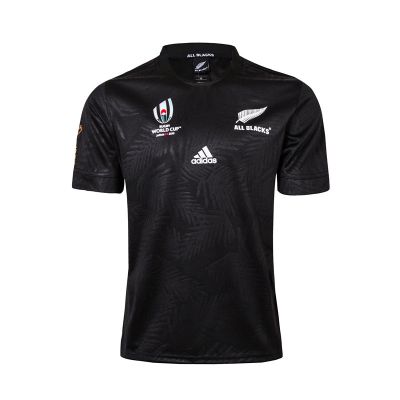 High sales embroidery rugby World Cup Rugby 2019 New Zealand All Blacks Home Men Rugby Jersey Size: S-5XL（Print Custom Name Number）