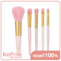 Ashley Strawberry Brush Set 5 Items แอชลี่ย์ ชุดแปรงแต่งหน้าสีชมพูสดใส 5 ชิ้น