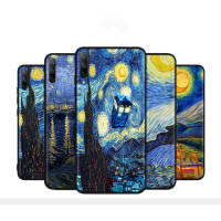 Black อ่อนนุ่ม ซิลิโคน เคสโทรศัพท์ หรับ Xiaomi Redmi Note 11 9T 10C 10S 11I 12 11T 10 Max Pro H-150 Starry Night