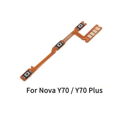 10PCS สําหรับ Huawei Nova Y70 Plus ปุ่มปรับระดับเสียง Flex Cable Side Key Switch ON OFF Control Button Repair Parts
