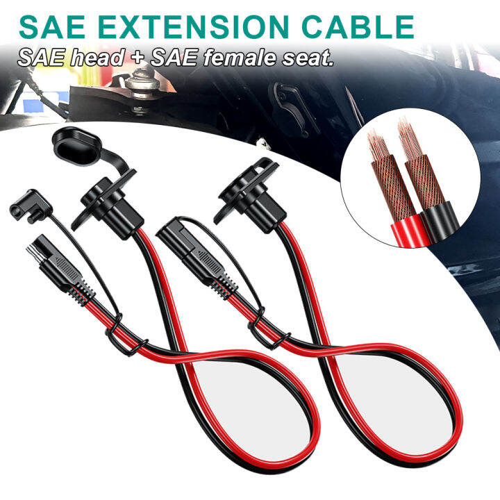 1236V Car Battery Extension Tender SAE Extension Cable Automotive