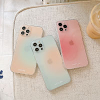 CrashStar เคสโทรศัพท์แบบนิ่มขอบสี่เหลี่ยมไล่ระดับสีสำหรับ iPhone 14 13 12 11 Pro Max Mini XS XR 8 7 Plus + SE 2020เคสใส่โทรศัพท์พร้อมฝาครอบป้องกัน Carema ผู้ขายชั้นนำ