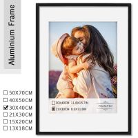 ภาพกรอบรูปโลหะ30X40 50X70cm 40X50สีดำสำหรับศิลปะบนผนังโปสเตอร์แสดงด้วยแผ่นลูกแก้วที่แสดงภาพเขียนการตกแต่งบ้าน