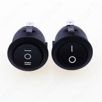 5PCS KCD1 Round Black 3 Pin SPST 3 Position ON-OFF-ON 2 Position ON-OFF Rocker Boat Switch 6A 220V 10A 125V