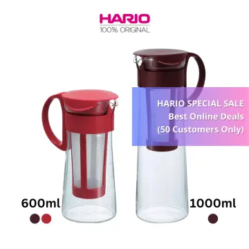 Hario Mizudashi Cold Brew Coffee Pot, 1000 ml, Red NEW