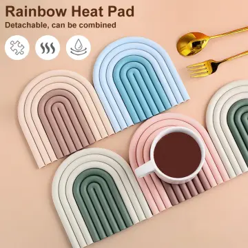 1pc Kitchen Countertop Silicone Striped Dish Drying Mat, Heat Resistance  And Anti-slip Pad For Tableware Plate And Bowl