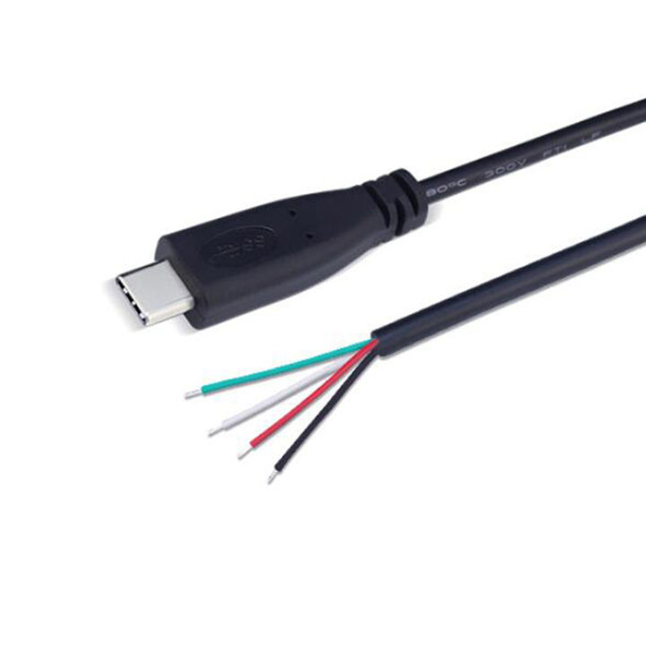 qkkqla-2pin-4pin-wire-usb-2-0-type-c-male-female-plug-extension-welding-type-usb-c-diy-repair-cable-charger-connector