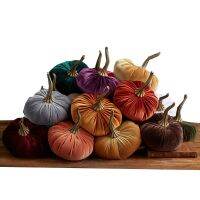 Wholesale pumpkin velvet bags pumpkins decor fall halloween thanksgiving decorations table centerpiece decoration