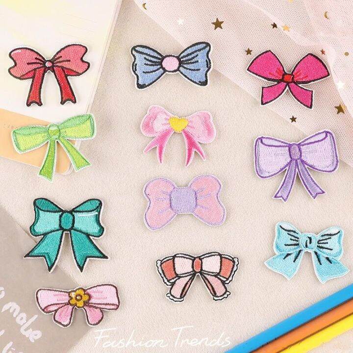 Sticker ủi nhiệt thêu logo hình nơ thêu bướm - miếng dán ủi quần áo N04 ...