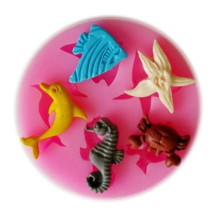 silicone-fondant-mold-for-baking-chocolate-candy-molds-for-baking-sea-animals-silicone-mold-sea-shell-fondant-mold-specimen-display-mold-epoxy-mold-silicone-molds-resin-molds