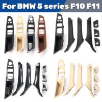 7PCS Left Hand Drive LHD สำหรับ BMW 5 Series F10 F11 520 525สีดำภายในรถประตู Handle แผงด้านในดึงฝาครอบ Armrest