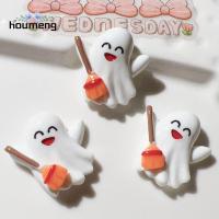 HOUMENG 10pcs Cabochon แพทช์เรซินผี หลังแบนราบ มินิมินิ เครื่องประดับเรซิ่นผี น่ารักมากๆ การ์ตูนลายการ์ตูน ตุ๊กตาเรซิ่นผี เคสโทรศัพท์ DIY