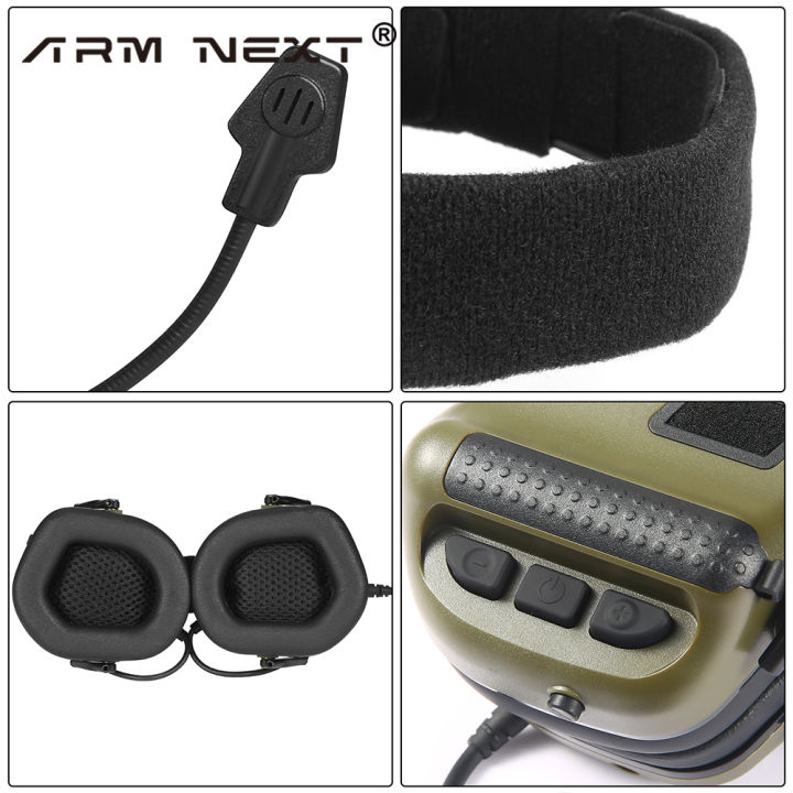 arm-next-electronic-tactical-headphone-การป้องกันการถ่ายภาพ-noise-cancelling-earmuff-military-communication-earphones