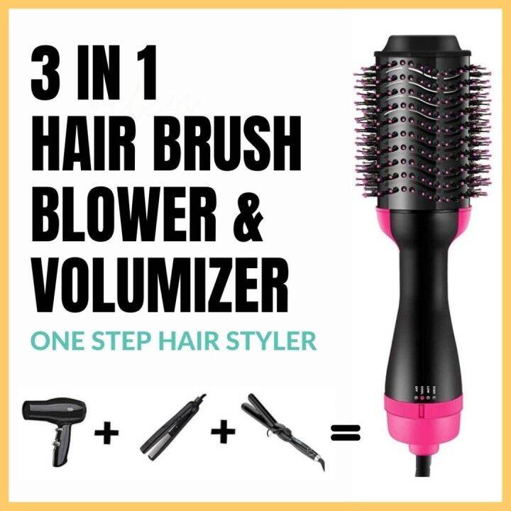 3 in 1 Hair Brush Straightener, Blower, Dryer and Volumizer Styler
