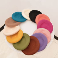 หมวกสำหรับผู้หญิงหมวกฤดูหนาวจัดส่งฟรีรายการ Beret Man ใหม่ฝรั่งเศส Girly Beanies ถัก Elegant หมวกผู้หญิงหรูหรา Vintage ผ้าขนสัตว์