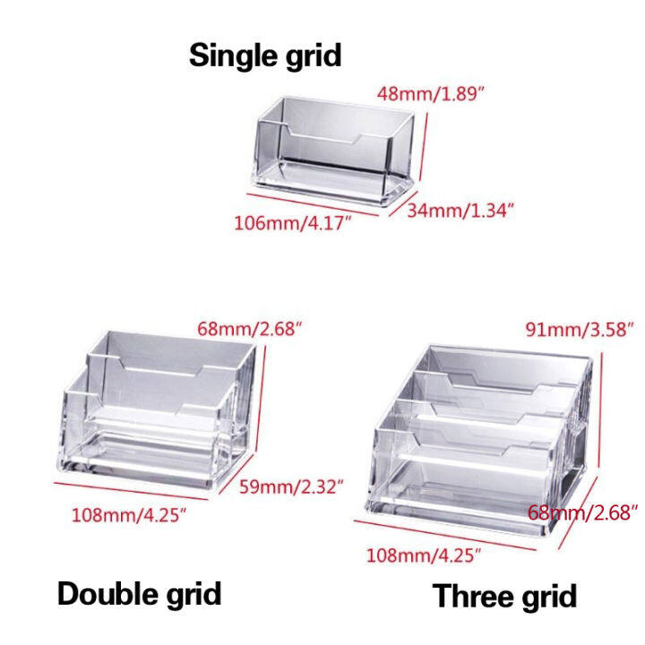 p5u7-1ชิ้นโรงเรียน-supplie-กล่องเก็บคริลิคใสสก์ท็อปธุรกิจผู้ถือบัตรโฮมออฟฟิศเคาน์เตอร์แสดง