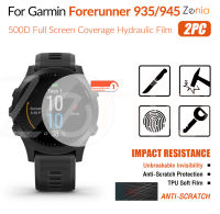 Zenia 2PCS HD ตัวป้องกันขอบโค้งแบบเต็มหน้าจอฟิล์มสำหรับ Garmin Forerunner 935 945 LTE Forerunner935 Forerunner945 สมาร์ทนาฬิกา HD 9H ล่องหนไม่แตกหักที่มองไม่เห็น TPU Soft ฟิล์มป้องกันฟิล์มป้องกันการระเบิดป้องกันรอยขีดข่วนฟิล์ม