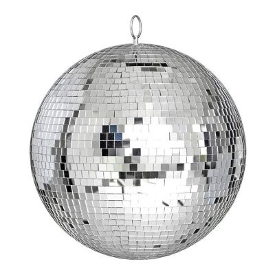 Colorful Stage Lighting Effect 8 Inch 20cm Disco Mirror Glitter Ball Lightweight Silver Christmas Party Decor