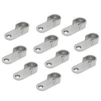 10pcs Wardrobe Zinc Alloy Hardware Hanging Clothes Wear Resistant Easy Install Bedroom Oval Space Saving Heavy Duty Home DIY With Screws Thickened Closet Rod Bracket