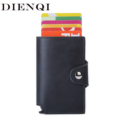 Rfid Genuine Leather Card Holder Men Wallets Money Bags Luxury Slim Thin Smart Minimalist Wallets Male Purse Black Smart Vallet