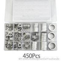 【hot】✼ 450pc Oil Drain Plug Aluminum Washer Gasket Wear Resistant Assortment W/ Box Kit