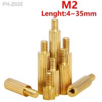 M2 Brass Male Female Standoff Pillar Round Knurled Threaded Mounts Spacer Pcb Motherboard Circuit Board Bolt Screw 3mm-35mm