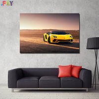 FAY-Sunset Lambo Aventador โปสเตอร์ศิลปะบนผืนผ้าใบสำหรับติดกำแพงพิมพ์ผ้าใบวาดภาพพิมพ์ห้องนั่งเล่นตกแต่งบ้าน