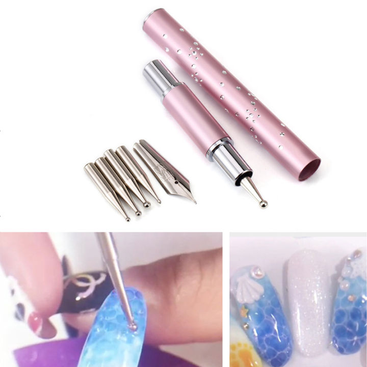 lowest-price-mh-6หัวสแตนเลสสตีลปากกา-mouthpiece-uv-gel-painting-liner-pen-nail-art-tools