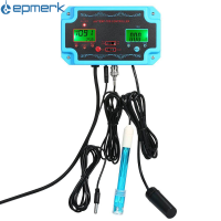 [electronicshop]Professional 3 In 1 PH/TDS/TEMP ตัวตรวจสอบคุณภาพน้ำตัวควบคุมพีเอชด้วยรีเลย์ Repleaceable ขั้วไฟฟ้า BNC ประเภทน้ำ Probe ตัวทดสอบคุณภาพ Aquarium Hydroponics Tank Monitor 14.00pH / 1999ppm 19.99ppt EU