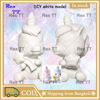Rex TT Unicorn white model DIY piggy bank graffiti painting art ornaments gift