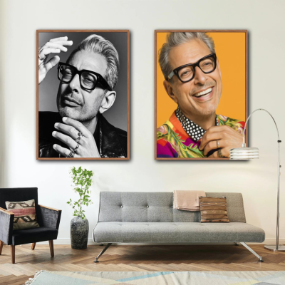 โปสเตอร์ผ้าใบ Jeff Goldblum คุณภาพสูง-24X36งานศิลปะบนผนังขนาดใหญ่สำหรับตกแต่งบ้านเหมาะสำหรับผู้ที่ชื่นชอบภาพยนตร์