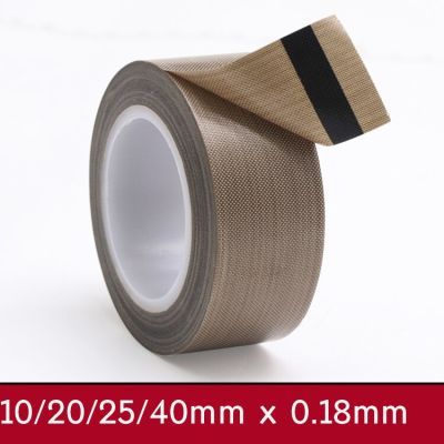 10 20 25 40mm x 0.18mm PTFE Adhesive Cloth Insulated Vacuum Sealing Machine High Temperature Resistant Electric PTFE Tape 10m Adhesives Tape