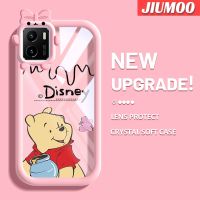 JIUMOO เคสสำหรับ VIVO Y15s Y15a Y01ลายการ์ตูนดิสนีย์น้ำผึ้งหมีสร้างสรรค์สีสันสดใสน่ารักเลนส์กล้องถ่ายรูปแบบนิ่มมอนสเตอร์ตัวน้อยซิลิโคนเคสโปร่งใสกันกระแทกแบบใสง่ายเคสป้องกัน