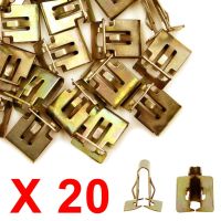 20 */Bronze-Tone Car-Interior Console Dash Dashboard Trim Metal Retainer Clip