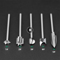 5pcs Woodworking Carving High Speed Steel Drill Bits Wood Grinding Engraving Milling Cutter Tools Professional Hand Tool Set