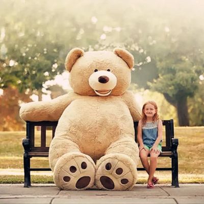 1pc Huge Size 200cm American Giant Bear Skin Teddy Bear Coat Good Quality Factary Price Soft Toys For Girls Popular Gift