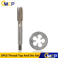 CMCP 2pcs UNEF UNF UNC Thread Tap And Die Set For Metal Working HSS Machine Hand Tap Drill Bit Imperial Tap And Die Screw Tap