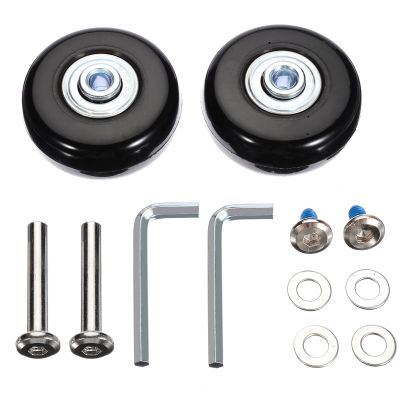 Mayitr 2 Sets Luggage Suitcase Replacement Kit OD 45mm Wheels Roller Hardware Furniture Casters Furniture Protectors  Replacement Parts