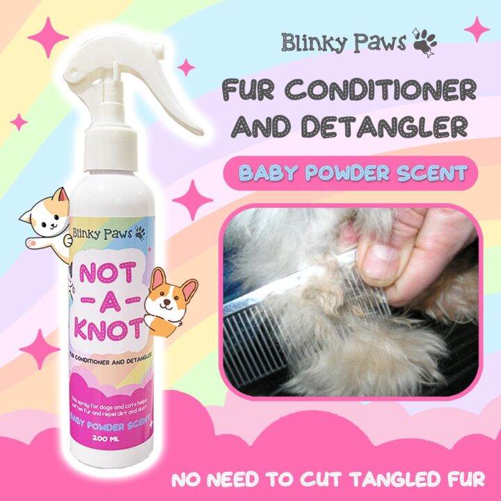 【Pet】 [NEW] Fur Conditioner and Detangler Spray Baby Powder Scent for