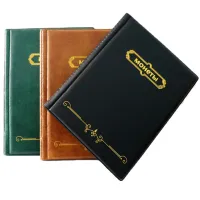 PU Leather Album For Coins.10 Sheets Stamp Album 250/120 Pockets Coin Collection Book For Commemorative Coin Badges Tokens Album  Photo Albums