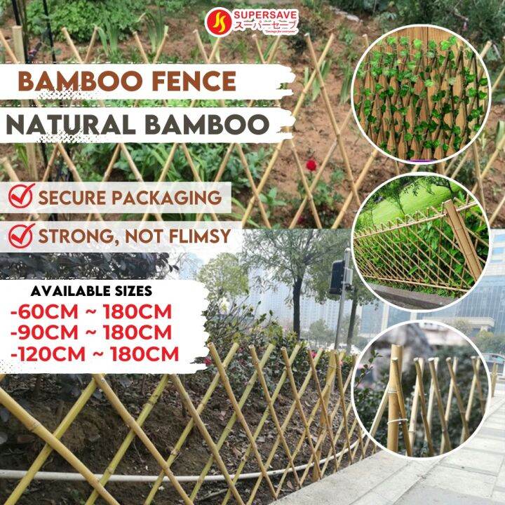 SUPERSAVE Bamboo Fence Indoor Outdoor Decoration Expandable Bamboo