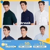 เสื้อเชิ้ตแขนสั้นผู้ชาย ผ้า OXFORD ธง 3 สี รุ่น BROOK - RALPH T OFFICIAL เสื้อเชิ้ตผู้ชายแขนสั้น เสื้อเชิ้ตผู้ชาย